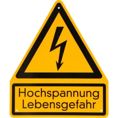 High-voltage Risk of death sign 