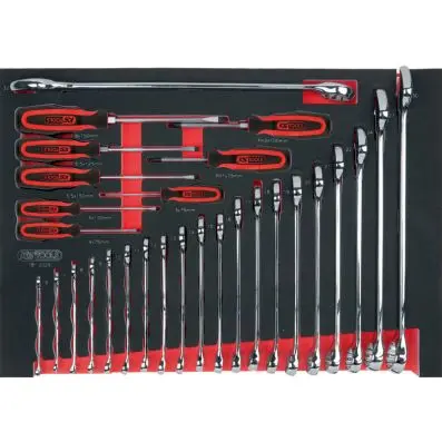 SCS CHROMEplus Combination spanners set, 29 pcs, 1/1 system insert 