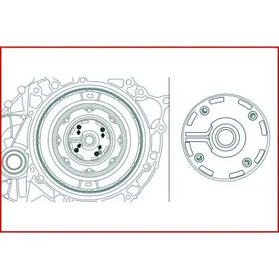 DCT coupling tool set for Ford / Volvo, 6 pcs. 