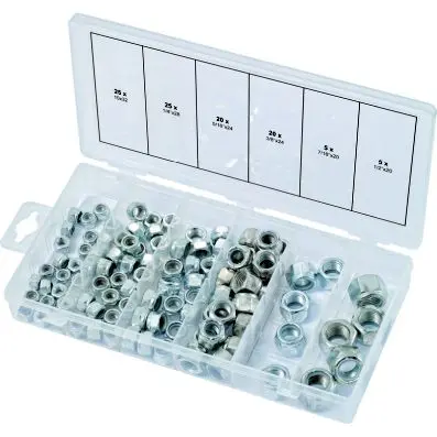 UNF self-tightening nuts assortment, 100 pcs 
