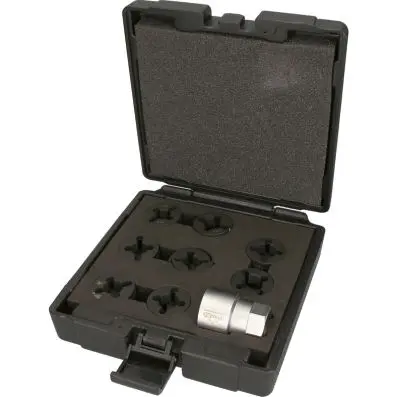 Wheel bolt thread repair set for commerc ial vehicles, 9-piece 