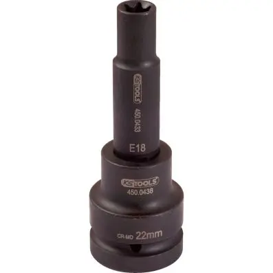 3/4" impact bit socket, Torx E, long, E2 0 