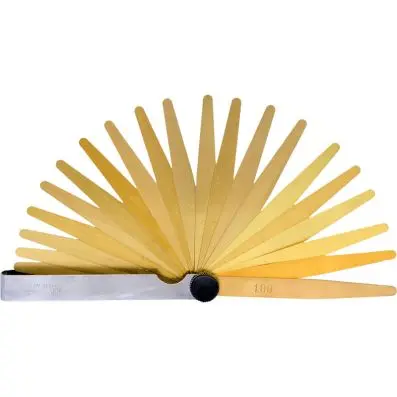 Antimagnetic brass feeler gauge, 20 blad es 