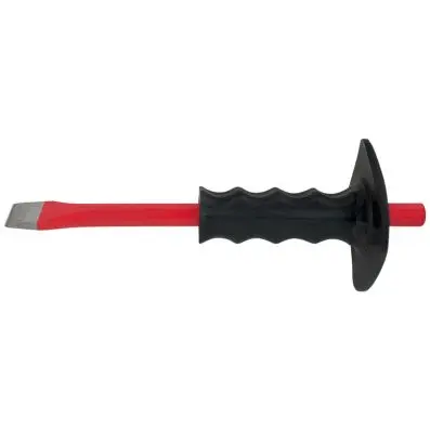 Flat chisel with hand grip, octagonal sh aft, 250mm 
