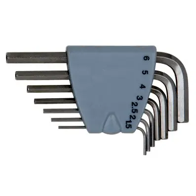 STAINLESS STEEL Mini hex key set, 7 pcs 