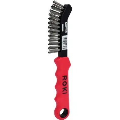 Steel wire brake saddle wire brush 2 row ed, straight 
