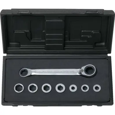GEARplus Universal double ratchet ring s panner set, 8 pcs 