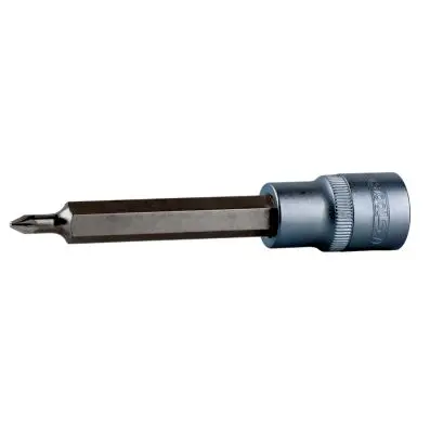 1/2" Bit socket, long, PZ2 