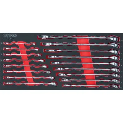 SCS Combination spanner set, 17 pcs, 1/3 system insert 