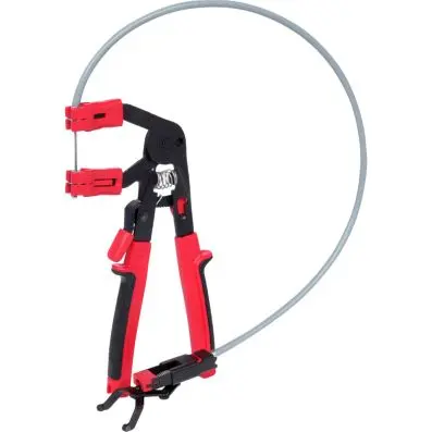 Fuel pipe clamp with Bowden cable for qu ick coupling 