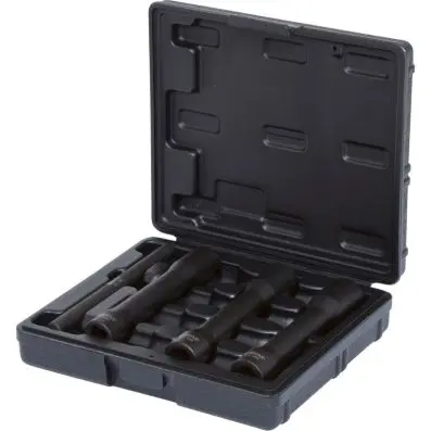 Spiral profile impact socket set, extra deep, 4 pcs, 1/2", 17-21mm 