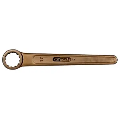 BRONZEplus Single ended ring spanner str aight 19 mm 