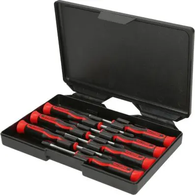 Precision screwdriver set, 7 pcs, PH and slotted 