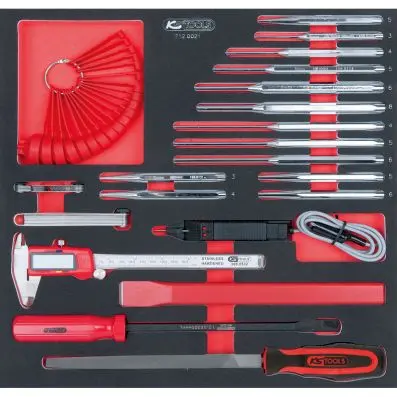 SCS chisel and measuring instrument set, 21 pcs, 2/3 system insert 
