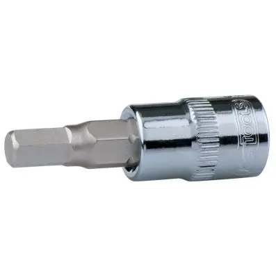 1/4" CHROME Bit socket hexagon, 6mm 