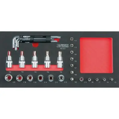 Bit socket set, 1/4"+1/2", 31 pcs 