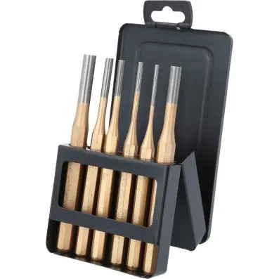 Pin punch set, 6 pcs 