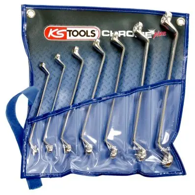 CHROMEplus Double ring spanner set, 7 pc s 