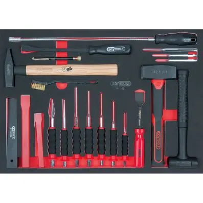 SCS Chisel and hammer set, 21 pcs, 1/1 s ystem insert 