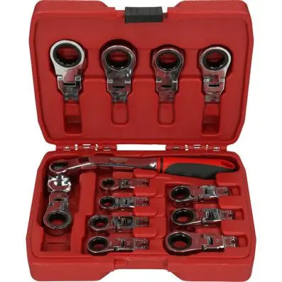 Set of ratcheting spanners, 13 pcs. 