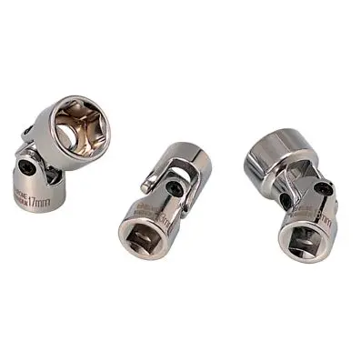 3/8" CHROMEplus Hexagonal socket with fl exible joint, 18mm 