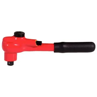 1/2" head-reversible ratchet with protec tive insulation, 32 tooth 