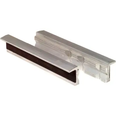 Aluminium bench vice protective jaws wit h trapezoid notches,120mm 