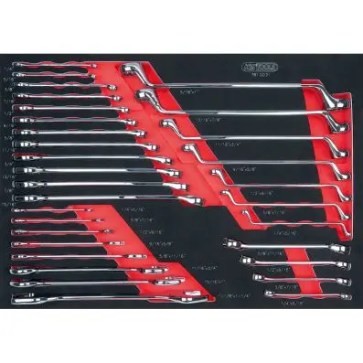 SCS CHROMEplus wrench set inch, 31 pcs, 1/1 system insert 