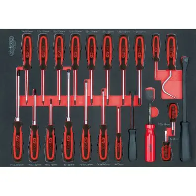 SCS screwdriver and hook set, 22 pcs, 1/ 1 system insert 