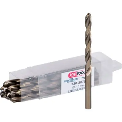 HSS-G Co 5 twist drill, pack of 10, 7,0m m 