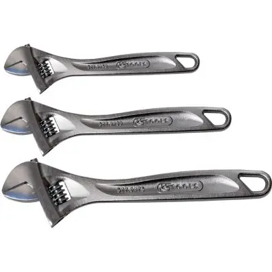 Adjustable spanner set, 3 pcs 