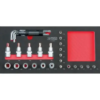 Bit socket set, 1/4"+1/2", 31 pcs 