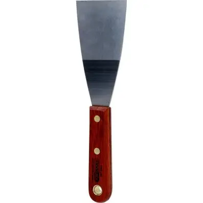 STAINLESS STEEL scraper, 63mm, wooden ha ndle 