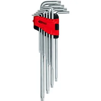 Torx key wrench set with bore, XL, 10 pc s., TB8-TB50 