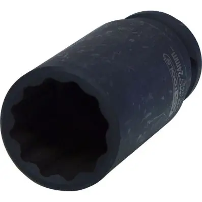 1/2" 12 point impact socket, long, 24 mm 