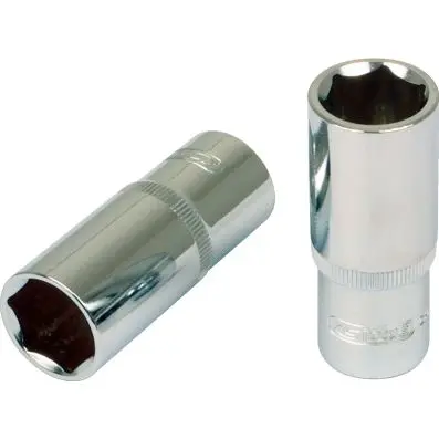 1/4" CHROMEplus Hexagonal socket, deep, 1/2" 
