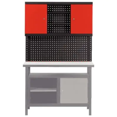 Extension back wall system for workbench es with cupboard 