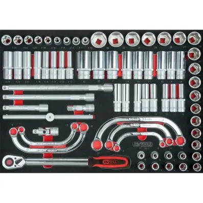 SCS 1/2" socket set, 71 pcs, 1/1 system insert 