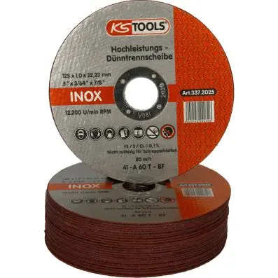 High performances thin cutting disk, Ø 1 25mm, 1mm 