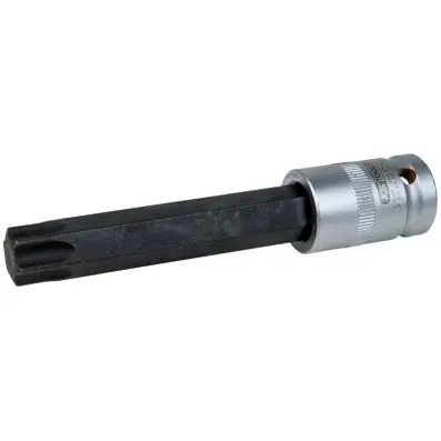 1/2” bit socket for Torx screws, T70, le ngth 120 mm, phosphate finish 