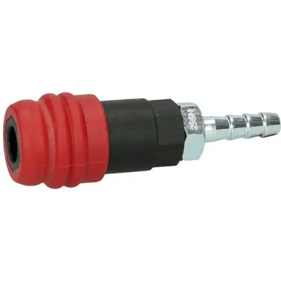 2-Level compressed air safety coupling w ith hose nozzle, 9mm 