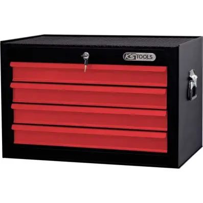 BASICline tool cabinet top chest, with 4 drawers, black/red 