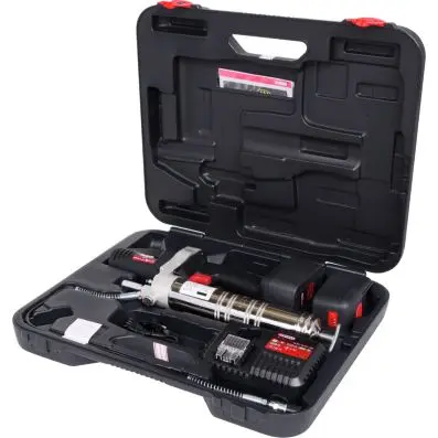 400 ml Cordless grease gun, 420bar, 18V, with 2 batteries and 1 charger 