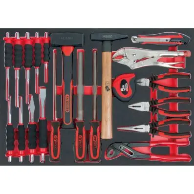 SCS File, chisel and pliers set, 21 pcs, 1/1 system inset 
