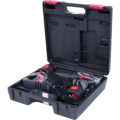 1/4'' Cordless screwdriver, 24Nm, 400 r. p.m. 10,8V, with 2 batteries and 1 charg 