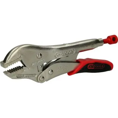 Locking pliers with quick-release lever, straight jaws,40mm,L=175mm 