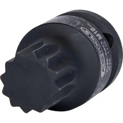 1/2" impact socket, XZN, M18 short 