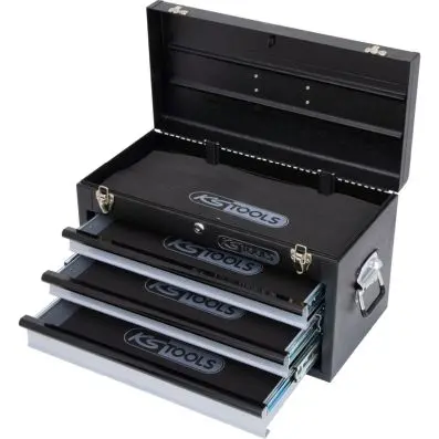 Tool chest with 3 drawers - black, 508x2 55x303mm 