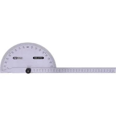 Protractor with rule, 400mm 
