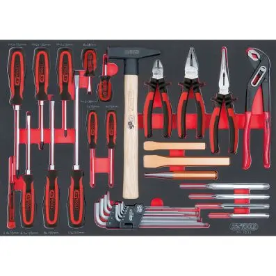 General purpose tool kit, 33 pcs, 1/1 sy stem insert 